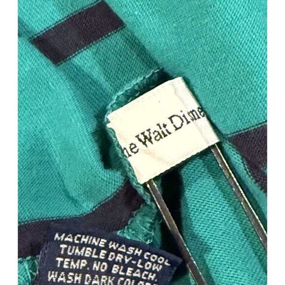 Vintage 90s Mickey Mouse Cutter & Buck Blue Golf Pinstripe Polo Shirt Mens Large - Picture 9 of 13